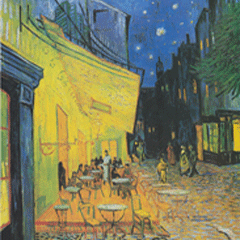 reproductie Cafeterras bij nacht van Vincent van Gogh